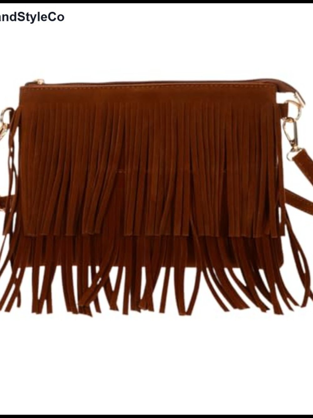 Vintage Fringe Crossbody Saddle Bag with Tassel Design Adjustable Strap